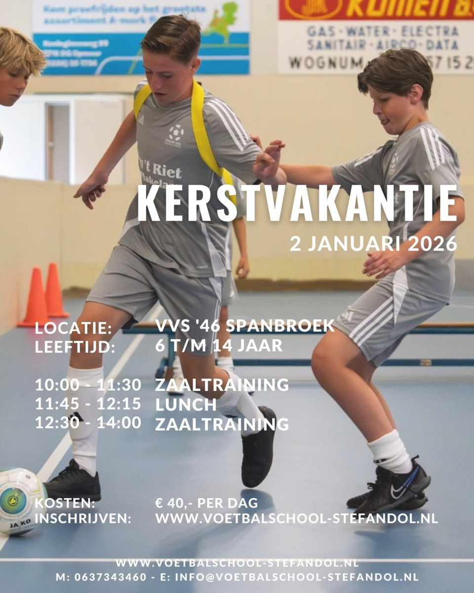 Voetbaldag kerstvakantie VOL